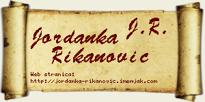 Jordanka Rikanović vizit kartica